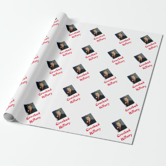Funny Crooked Hillary Wrapping Paper