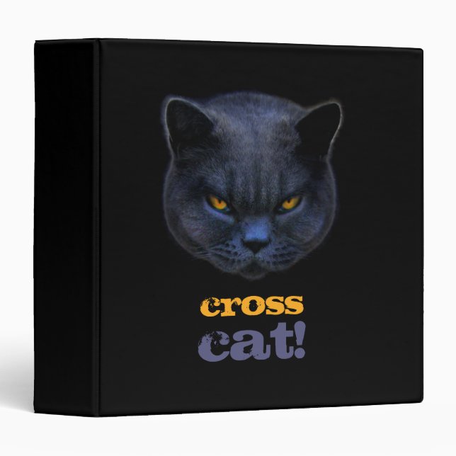 Funny Cross Cat Binder (Front/Spine)