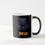 Funny Cross Cat Says No Magic Mug at Zazzle