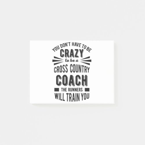 Funny Cross Country Coach Crazy Post_it Notes