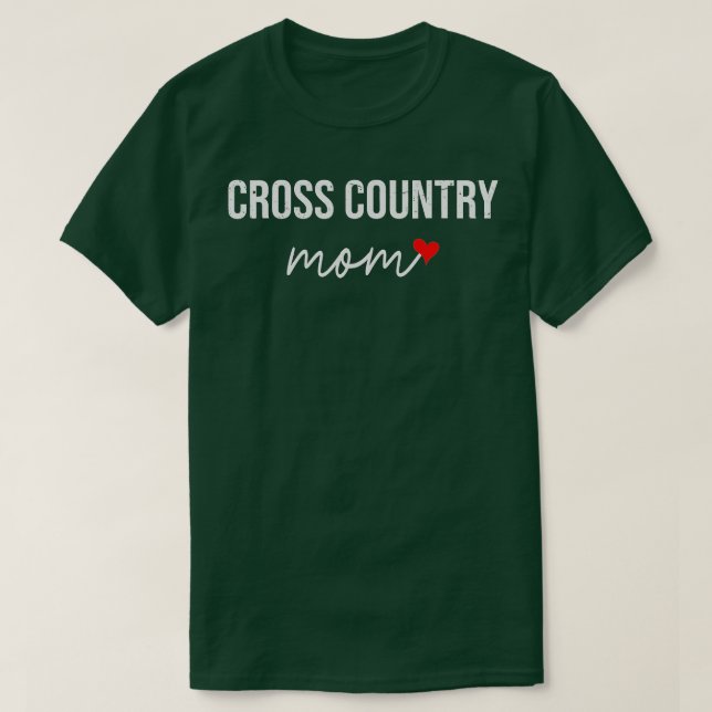 Funny Cross Country Mom  Cute Cross Country Mom Gi T-Shirt (Design Front)
