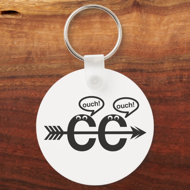 Funny Cross Country ©Ouch! Running Runner Keychain (Front)