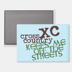 Funny Cross Country Running © Keeps me off Streets Magnet