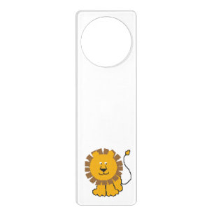 Funny cross-stitch cartoon Lion Door Hanger