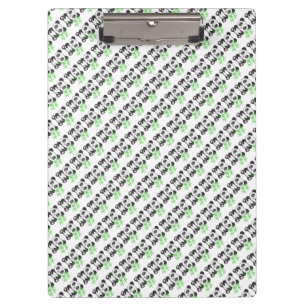 Funny cross-stitch panda clipboard