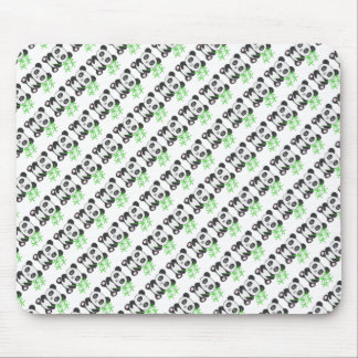 Funny cross-stitch panda mouse pad