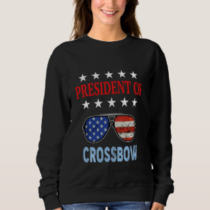 Funny Crossbow Accessories Usa Flag Crossbow Sayin Sweatshirt
