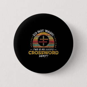 Funny Crossword Puzzle Player Quote Graphic Button