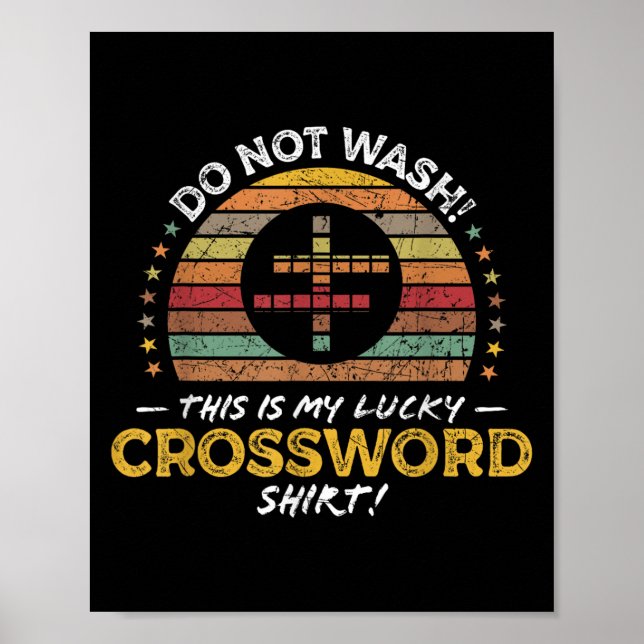 Funny Crossword Puzzle Player Quote Graphic  Poster (Front)