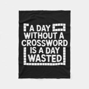 Funny Crossword Puzzle Word Game Nerd  Fleece Blanket