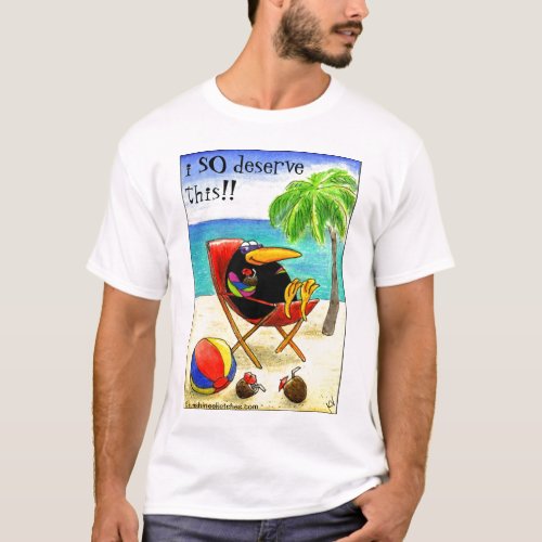 Funny Crow Beach Vacation T_Shirt