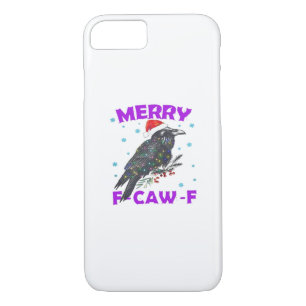 Funny Crow Christmas Classic Vintage Style iPhone 8/7 Case