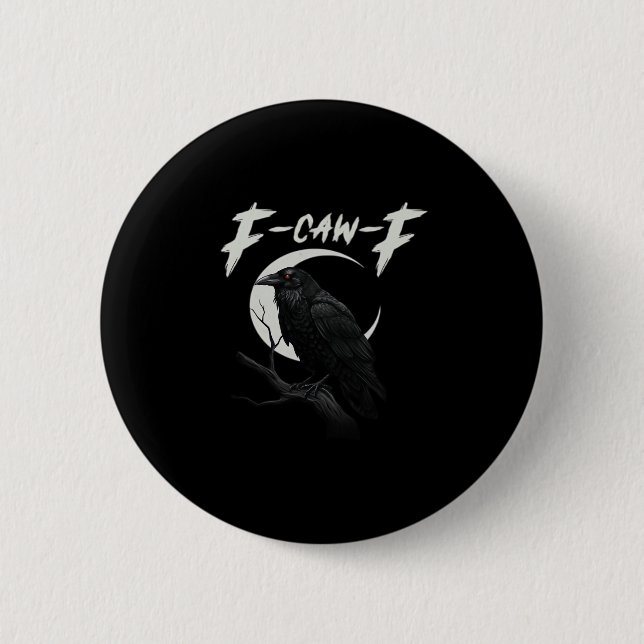 Funny Crow Essential Creative Casual Button (Front)