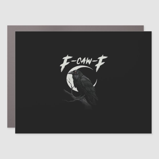 Funny Crow Essential Creative Casual Car Magnet (Front)