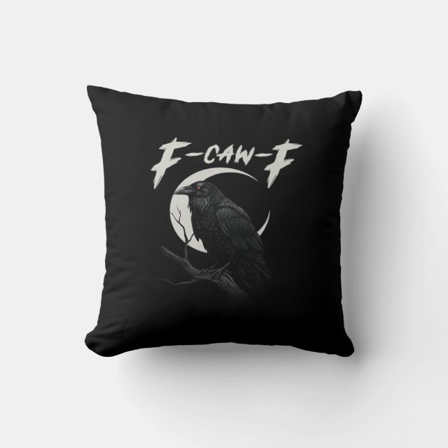 Funny Crow Essential Creative Casual Throw Pillow (Front)