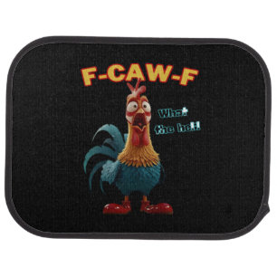 Funny Crow F-Caw-F Humor Gothic Car Floor Mat