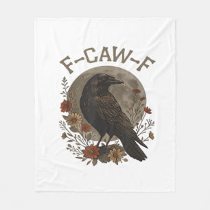 Funny Crow F-Caw-F Humor Gothic Essential Trendy S Fleece Blanket
