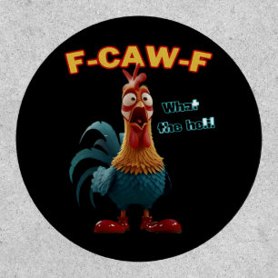 Funny Crow F-Caw-F Humor Gothic Patch
