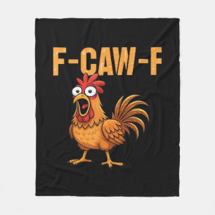 Funny Crow Humor Gothic F-Caw-F Fleece Blanket