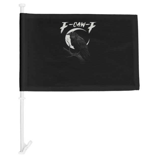 Funny Crow Retro Classic Style Car Flag (Front)