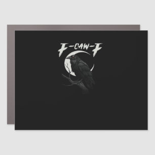 Funny Crow Retro Classic Style Car Magnet