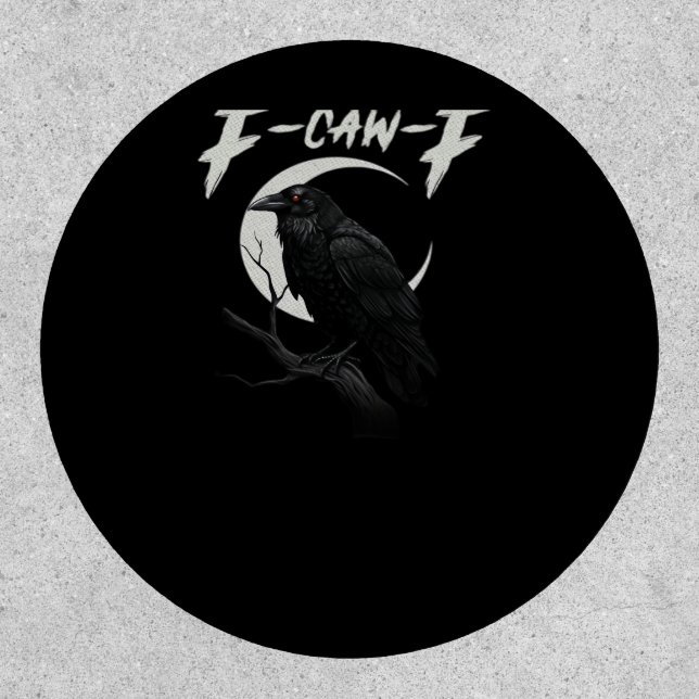 Funny Crow Retro Classic Style Patch (Front)