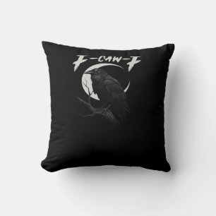 Funny Crow Retro Classic Style Throw Pillow