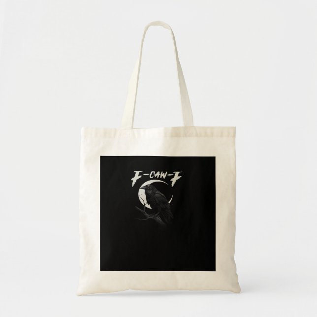 Funny Crow Retro Classic Style Tote Bag (Front)