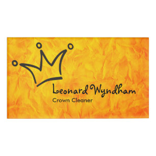 Funny Crown black + your backgr. & text Name Tag