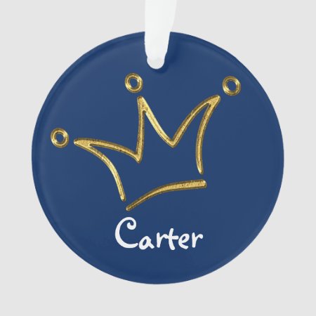 Funny Crown Gold   Your Backgr. & Text Ornament
