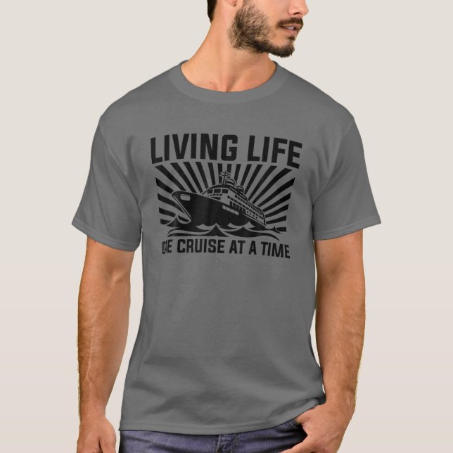 Funny Cruise Art For Men Women Couple Cruise Ship T-Shirt (Front)