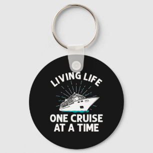 Funny Cruise Art Men Women Family Cruise Vacation Keychain