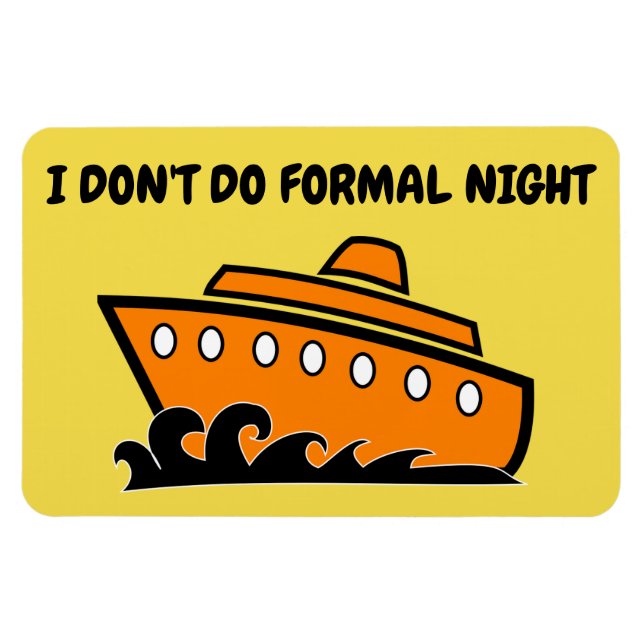 Funny Cruise Cabin Door Magnet - Formal Night (Horizontal)