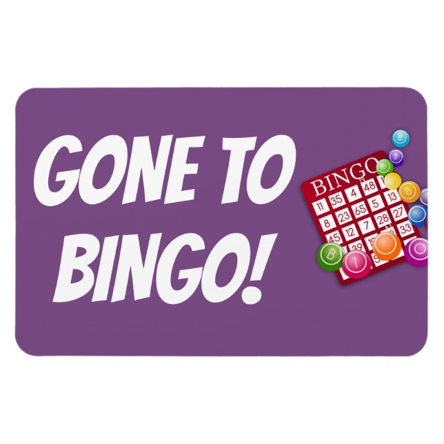 Funny Cruise Cabin Door Magnet - Gone to Bingo (Horizontal)