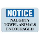 Funny Cruise Cabin Door Magnet - Naughty Towels