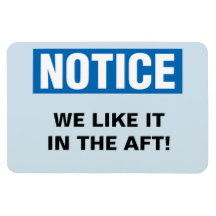 Funny Cruise Cabin Door - We Like it in the Aft!