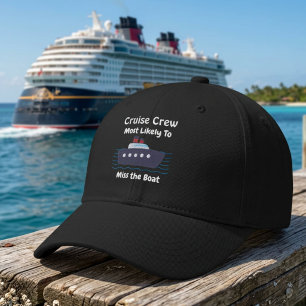Funny Cruise Crew ' Most Likely' Black Personalize Performance Cap