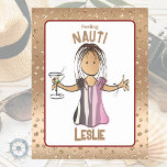 Funny Cruise Door For Her Feeling Nauti Brown Girl Magnetic Dry Erase Sheet<br><div class="desc">Are you looking for a fun and funny magnet for your next cruise or girl's trip? You can customize this magnet with your name and message!</div>