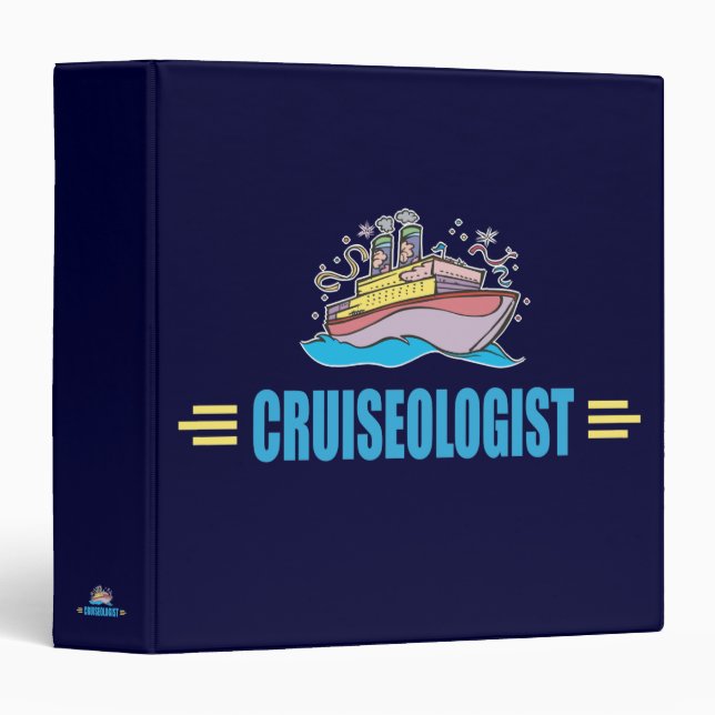 Funny Cruise Ship 3 Ring Binder (Front/Spine)