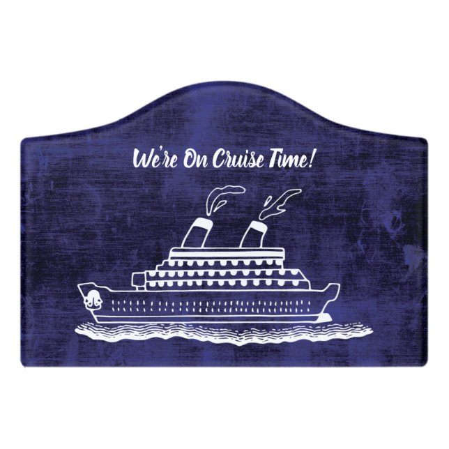 Funny Cruise Ship Cabin Stateroom Door Marker Door Sign (Small Crest Front)