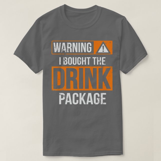 Funny Cruise Ship  Caribbean Vacation Drink Packag T-Shirt (Design Front)