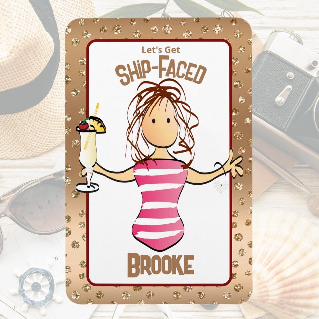  Funny Cruise Ship Door For Her Drinking Magnet (Creator Uploaded)