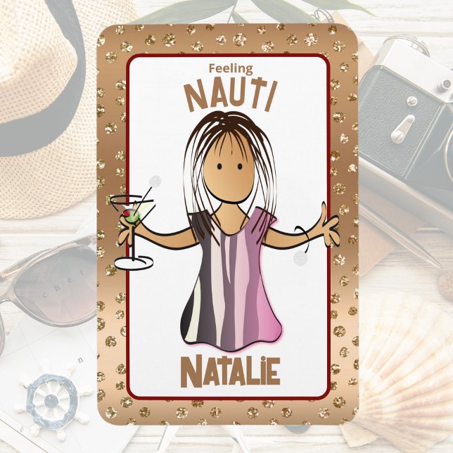 Funny Cruise Ship Door For Her Rose Gold Magnet (Creator Uploaded)