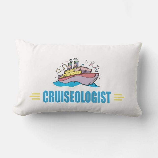 Funny Cruise Ship Lumbar Pillow (Front)