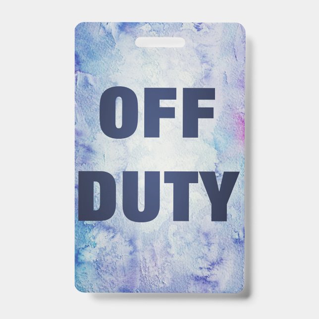 Funny Cruise Ship Off Duty Badge (Front)