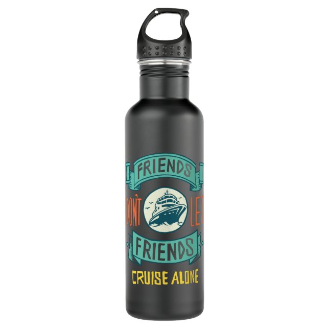 Funny Cruise Ship Quote Stainless Steel Water Bottle (Front)