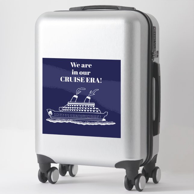 Funny Cruise Ship Sticker (Suitcase)