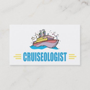 Funny Cruise Ship Travel Fan Business Card by OlogistShop at Zazzle