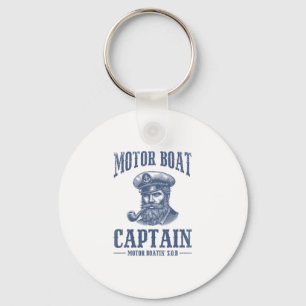 Funny Cruise Shirts For Men Motor Boat Captain Keychain