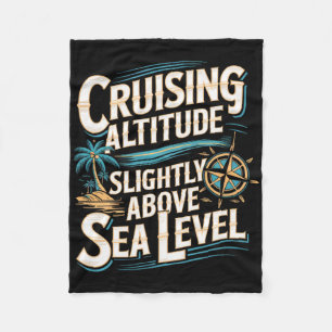 Funny Cruise Vacation Ocean Lovers Nautical Tropic Fleece Blanket